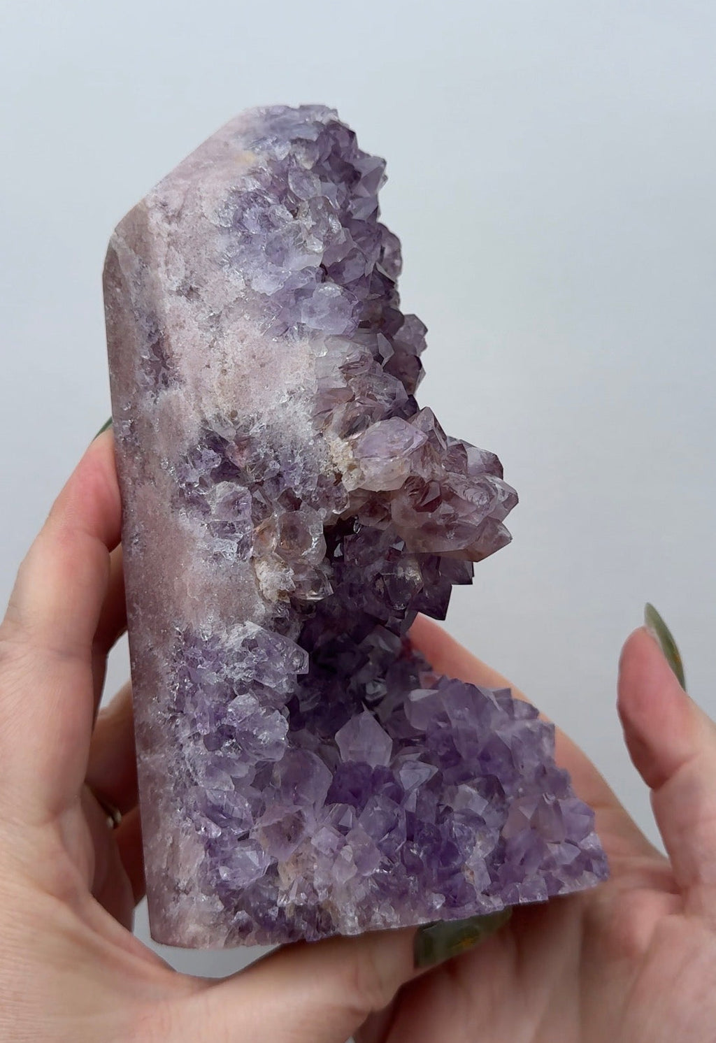 High Quality Druzy Pink Amethyst Tower