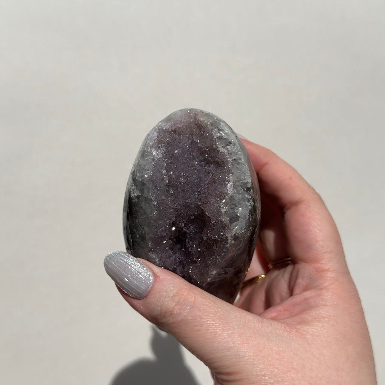 Druzy Uruguay Rainbow Amethyst Cutbase