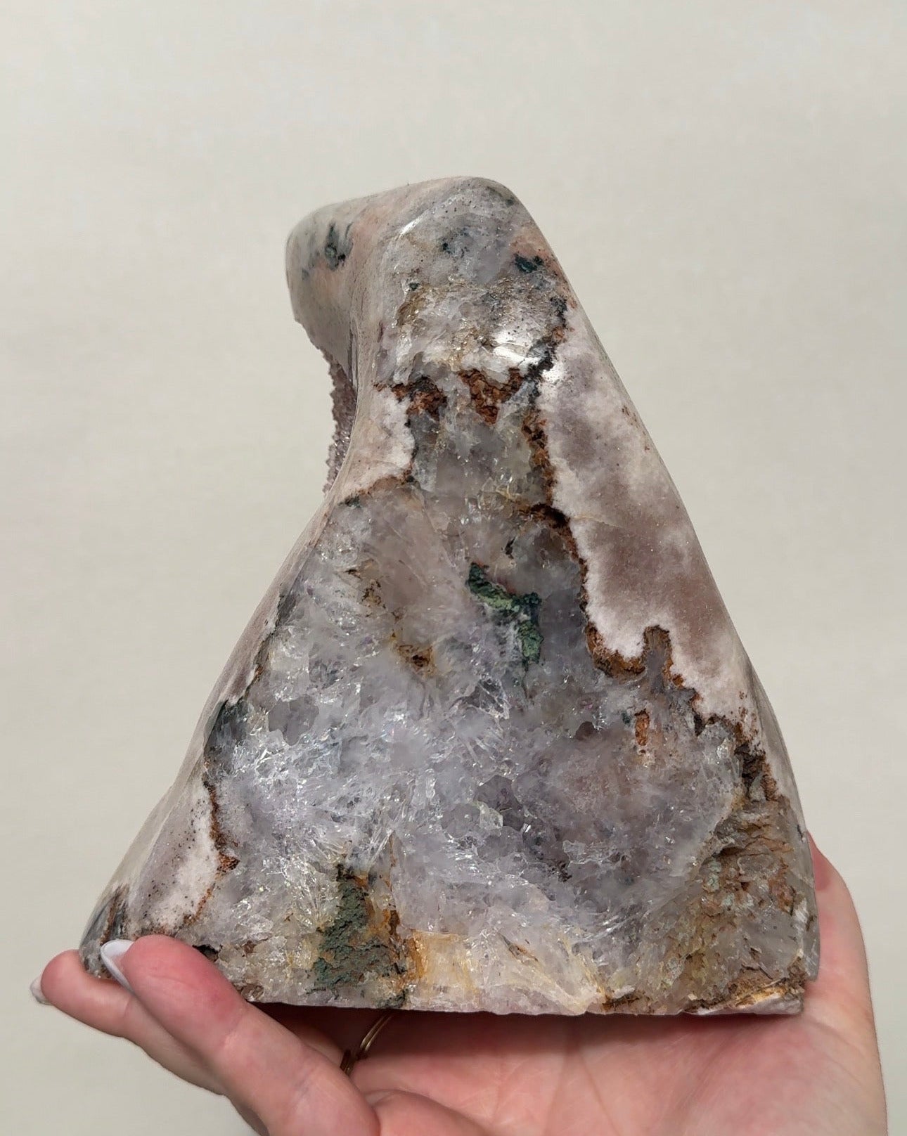 XL Druzy Pink Amethyst Freeform