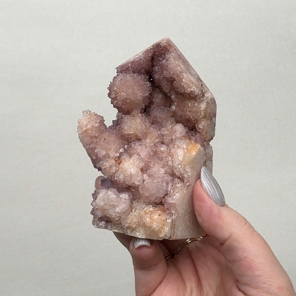 High Quality Druzy Pink Amethyst Tower
