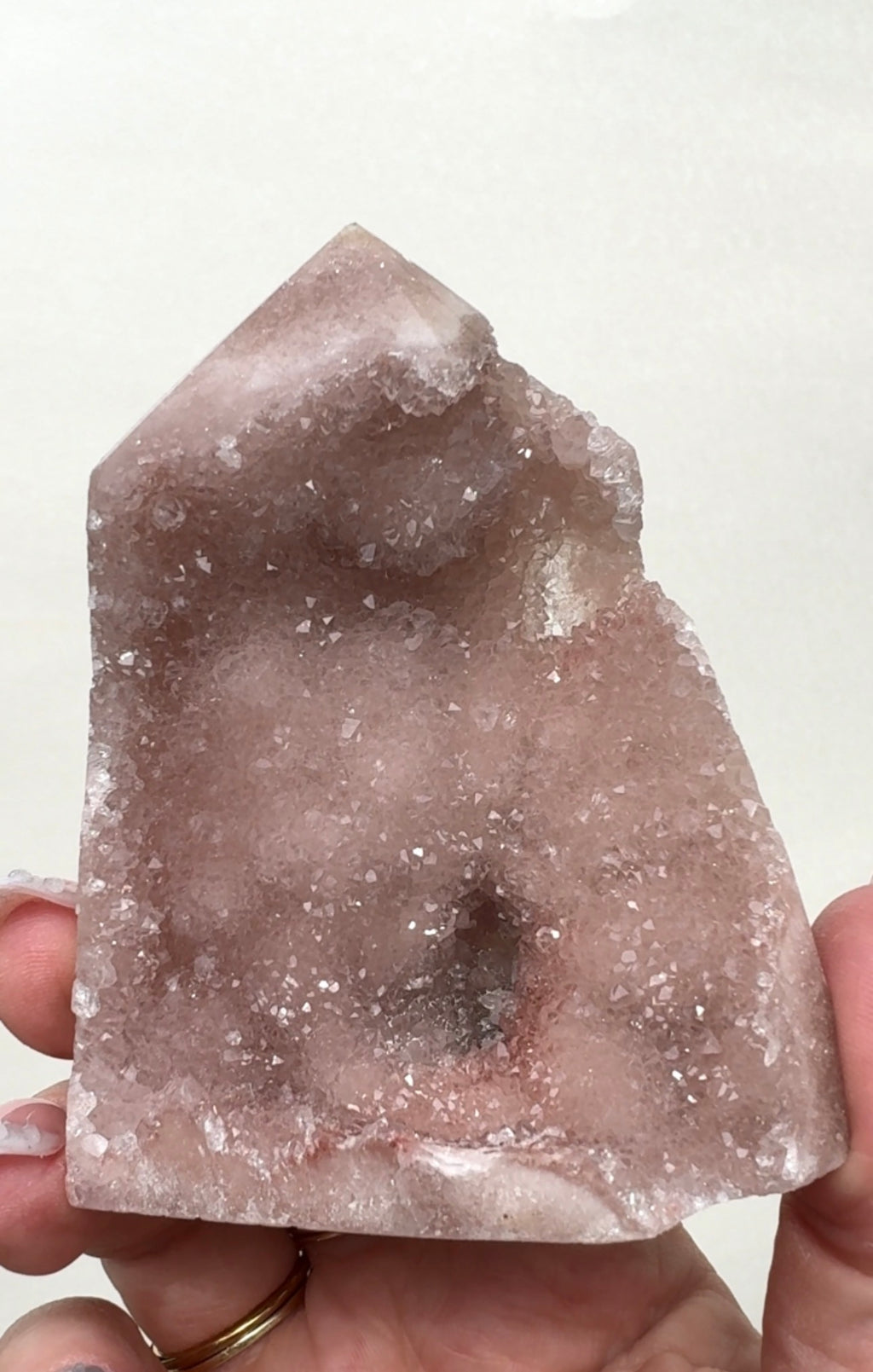 High Quality Druzy Pink Amethyst Tower