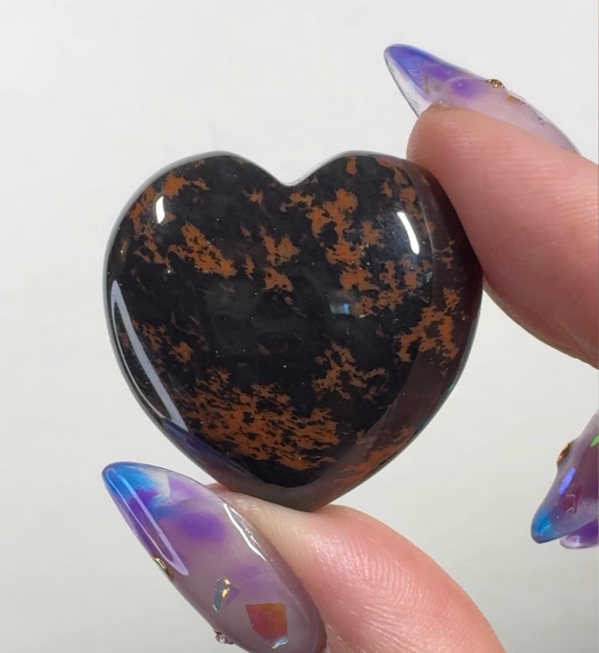 Mahogany Obsidian Hearts
