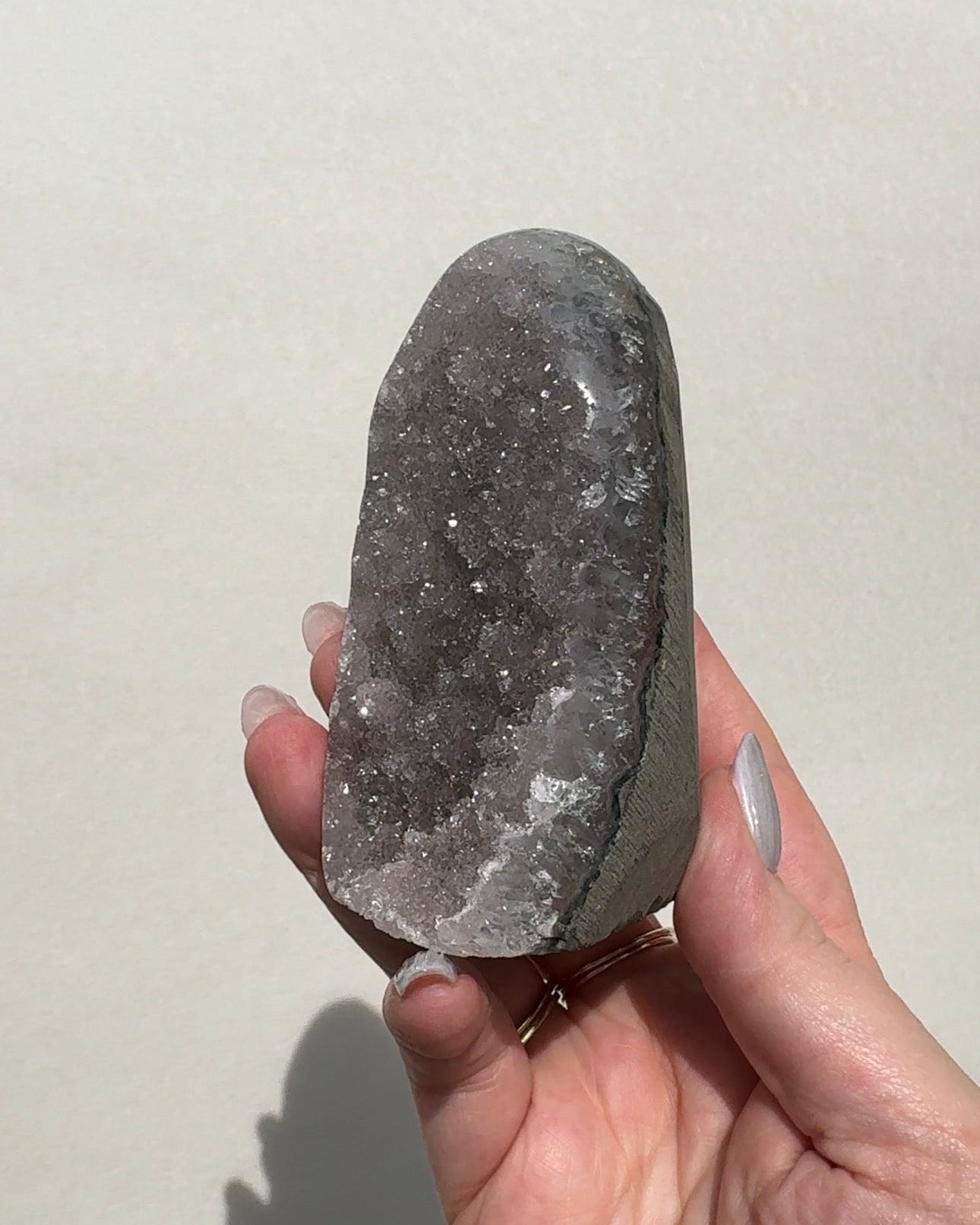 Druzy Uruguay Rainbow Amethyst Cutbase