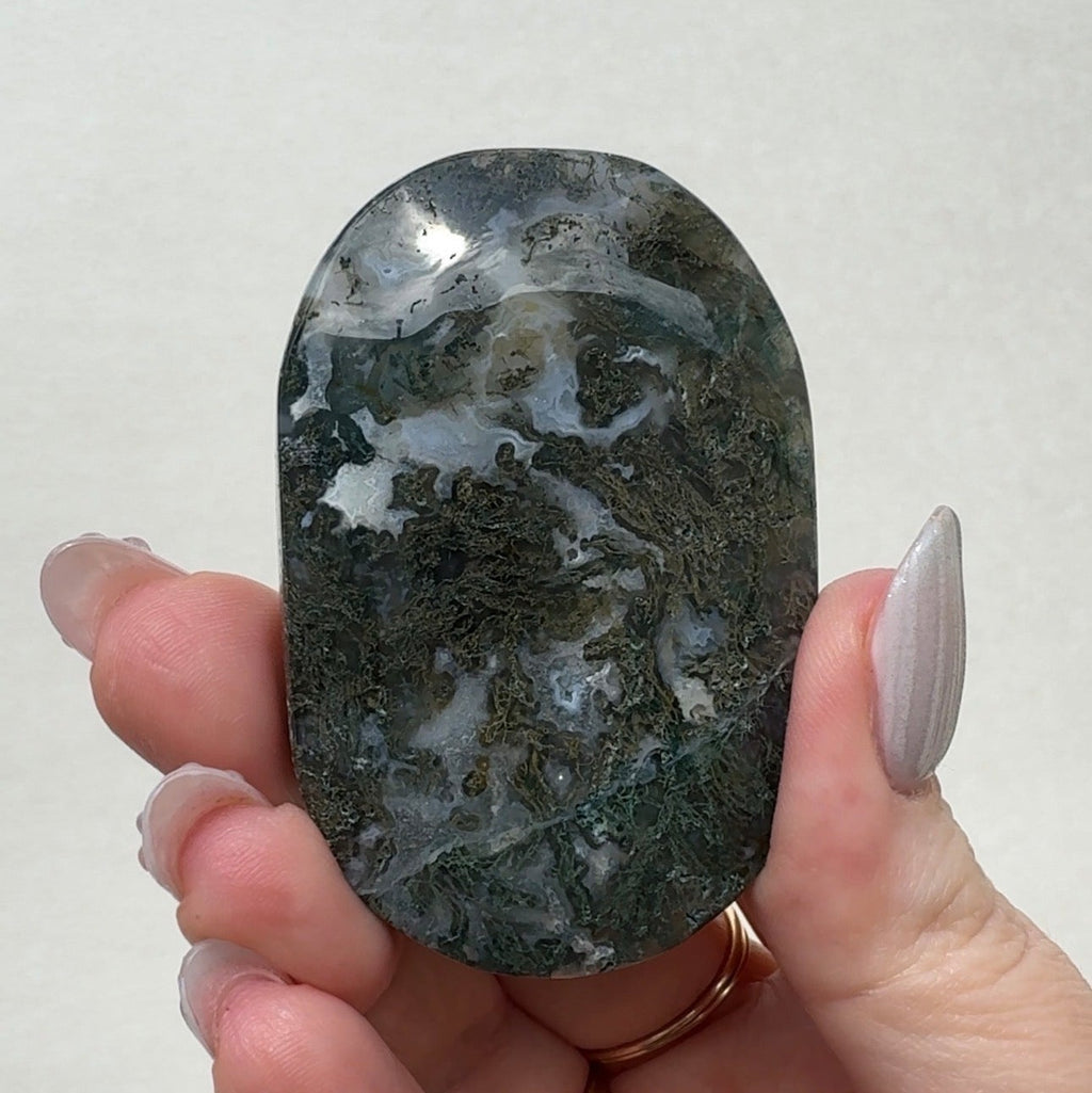 Moss Agate Palmstone | B
