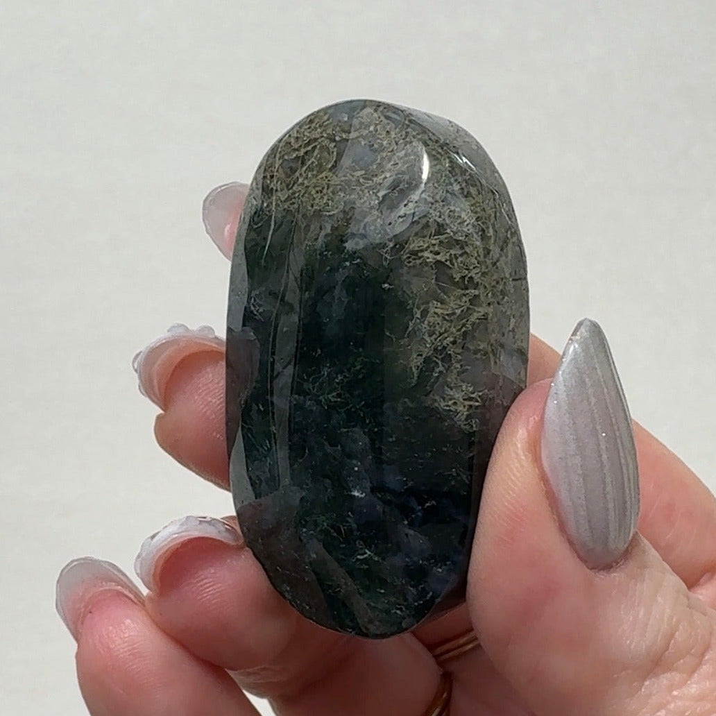 Moss Agate Palmstone | J