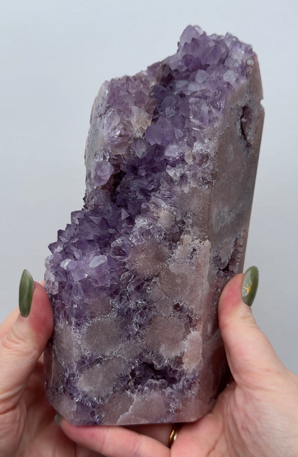 XL High Quality Druzy Pink Amethyst Tower