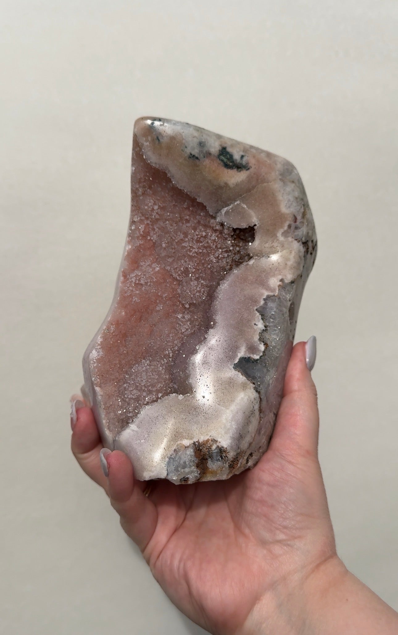 XL Druzy Pink Amethyst Freeform