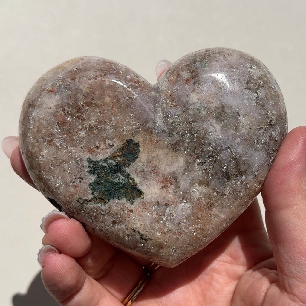Druzy Pink Amethyst Heart
