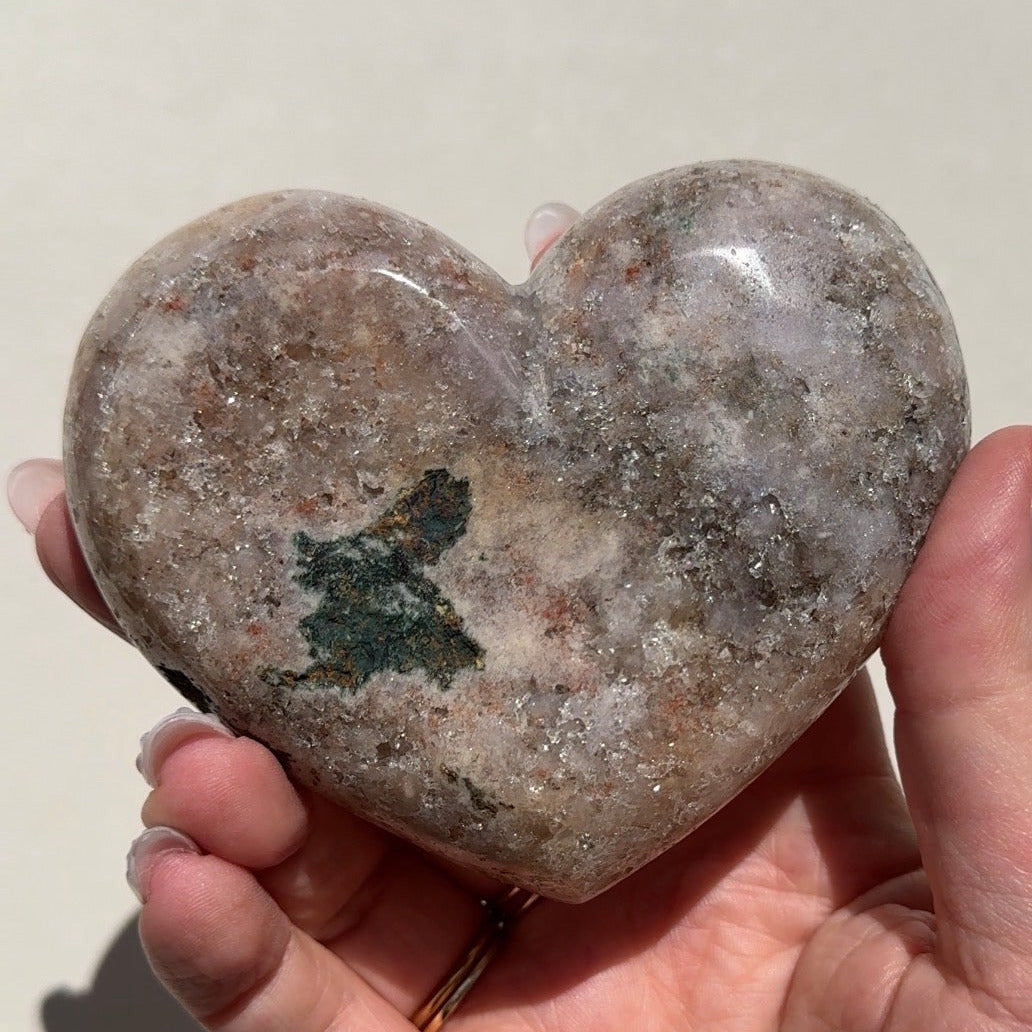 Druzy Pink Amethyst Heart