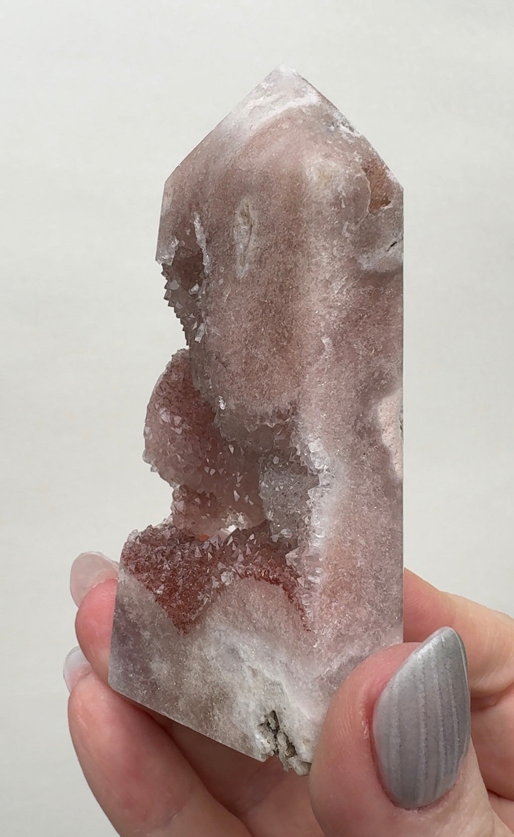High Quality Druzy Pink Amethyst Tower