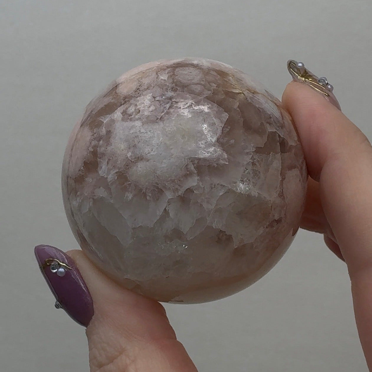 Flower Agate/Pink Amethyst Sphere | FP2