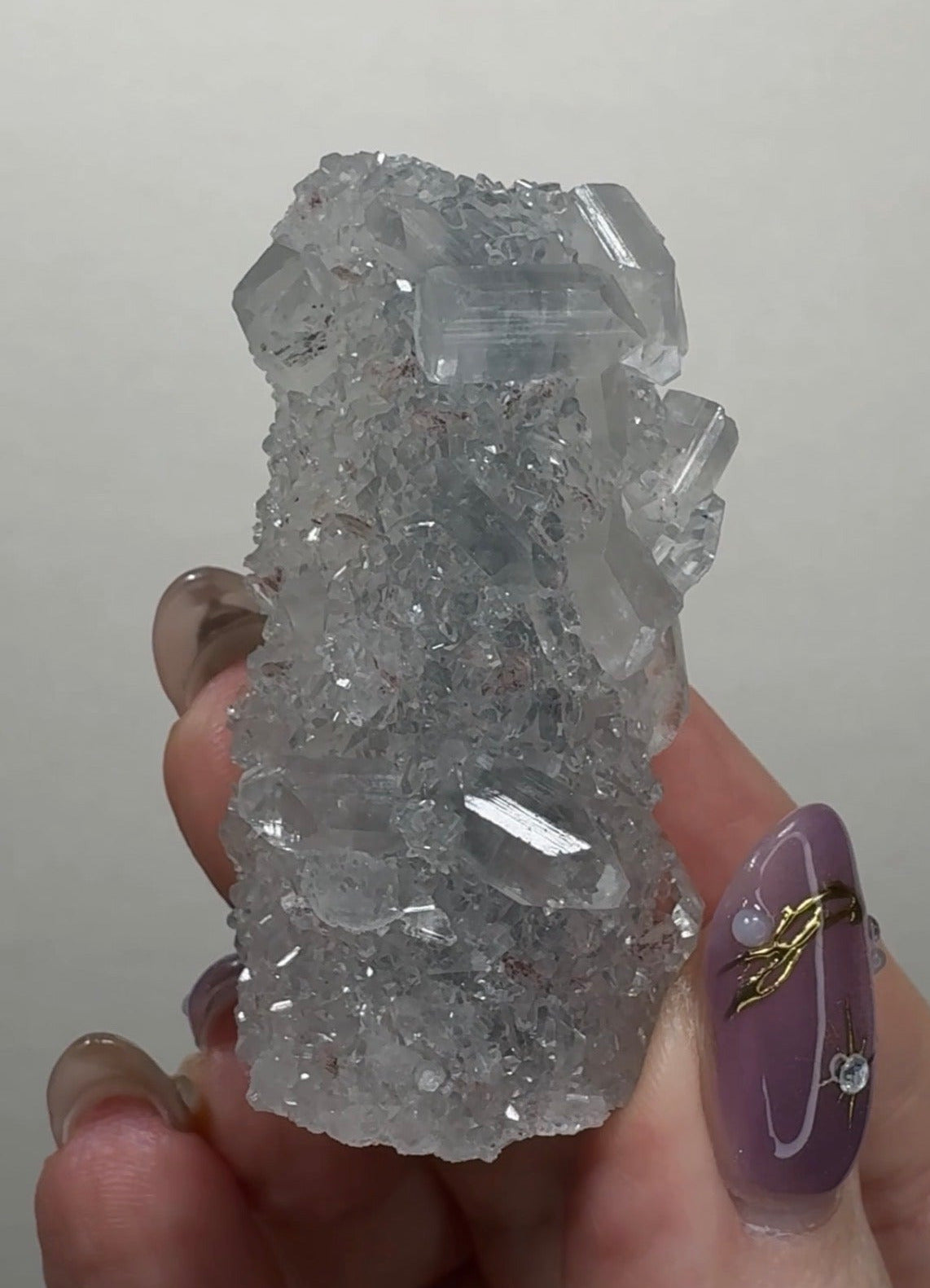 Diamond Apophyllite on Chalcedony