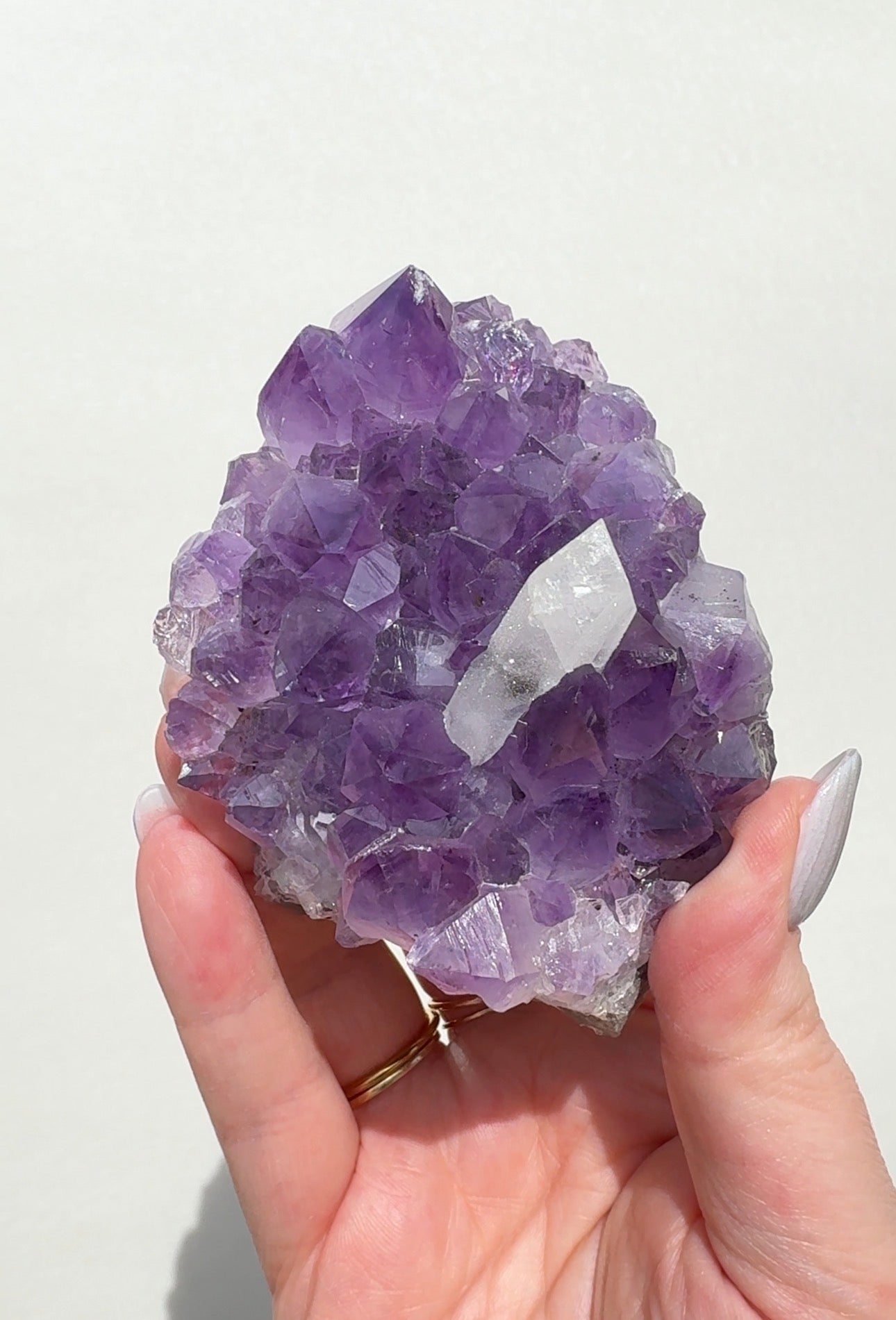 Purple Amethyst with Sugar Calcite Freeform