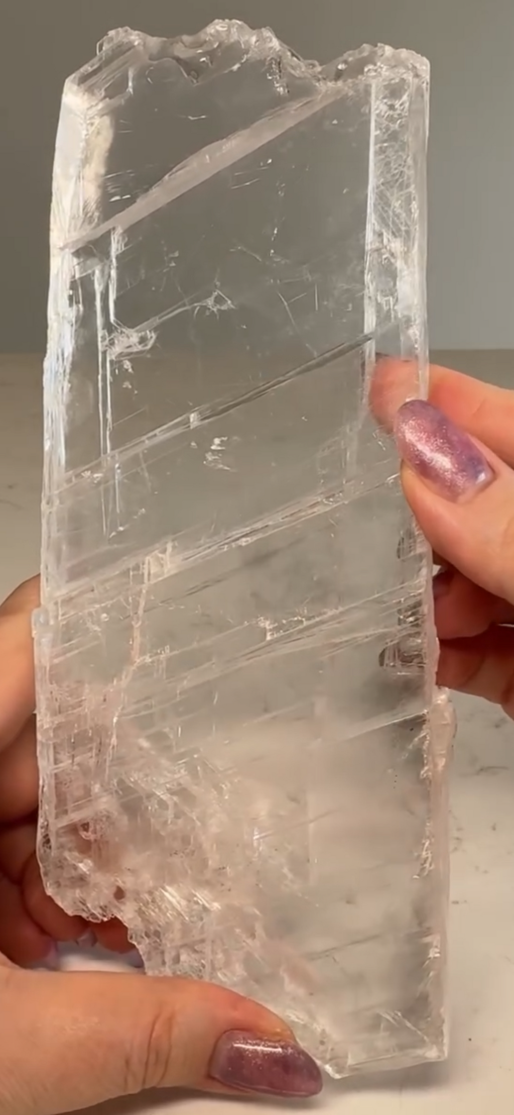Clear Selenite Slab