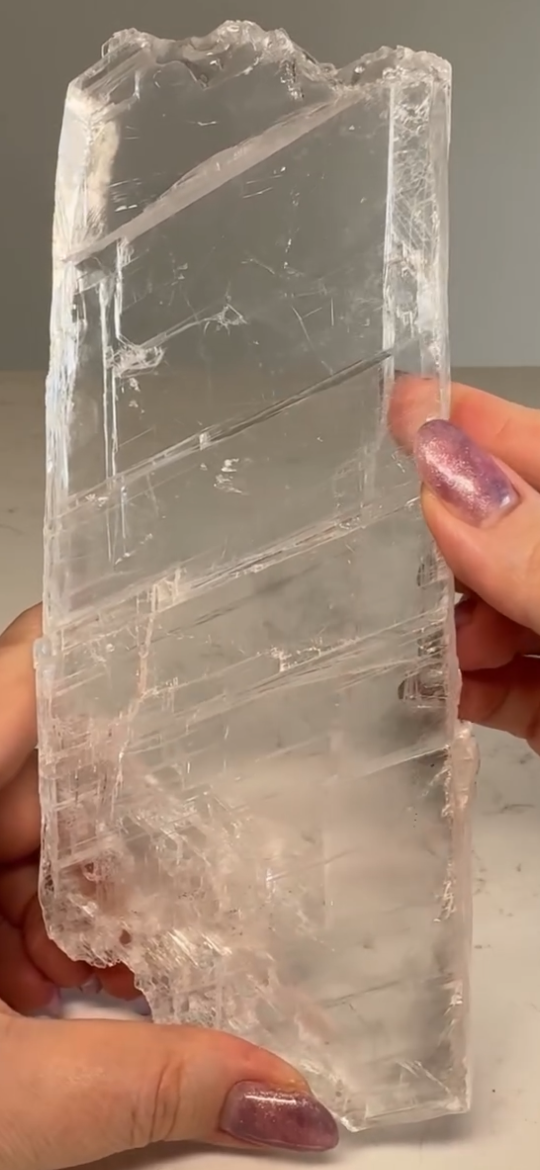 Clear Selenite Slab