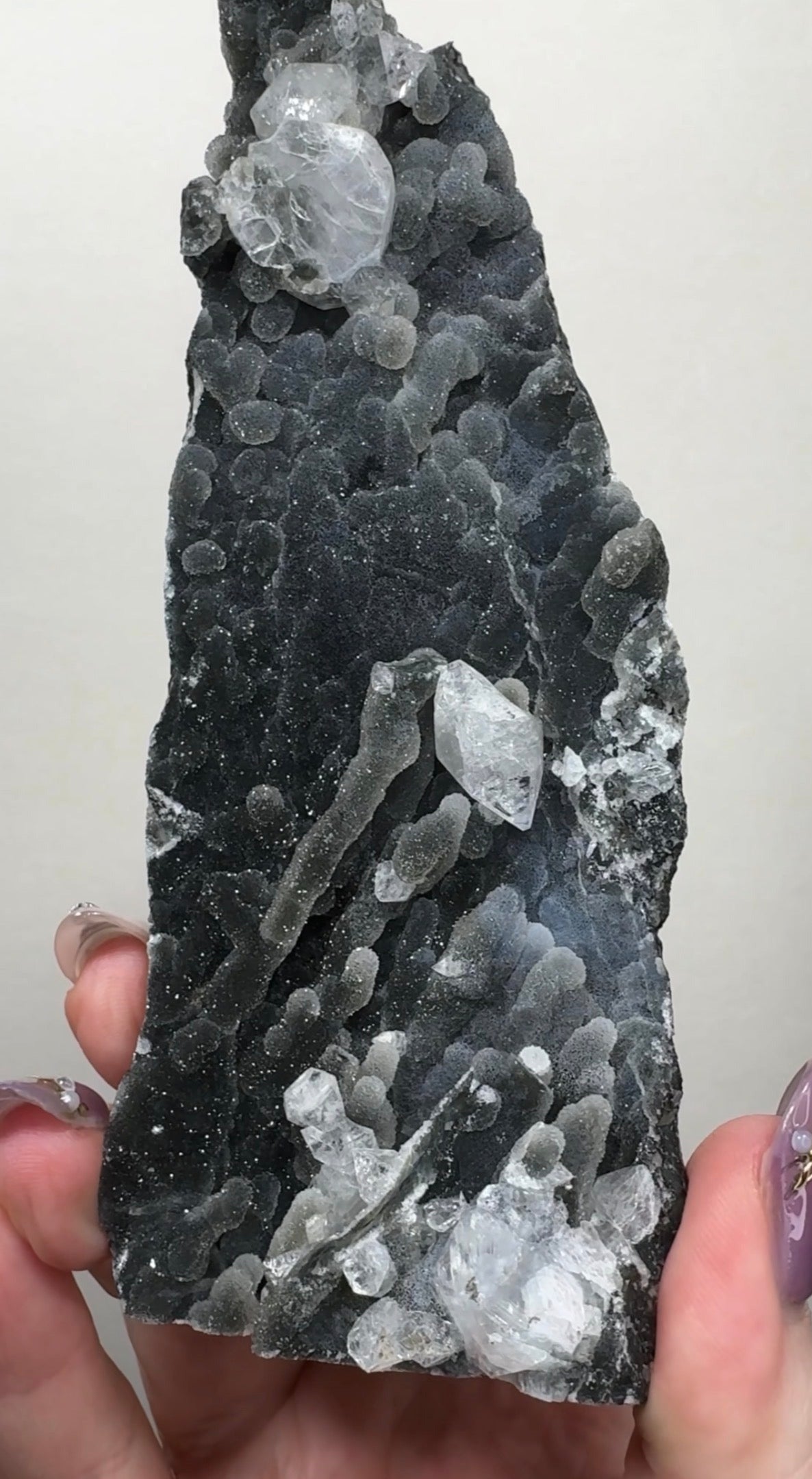 Black Chalcedony with Apophyllite