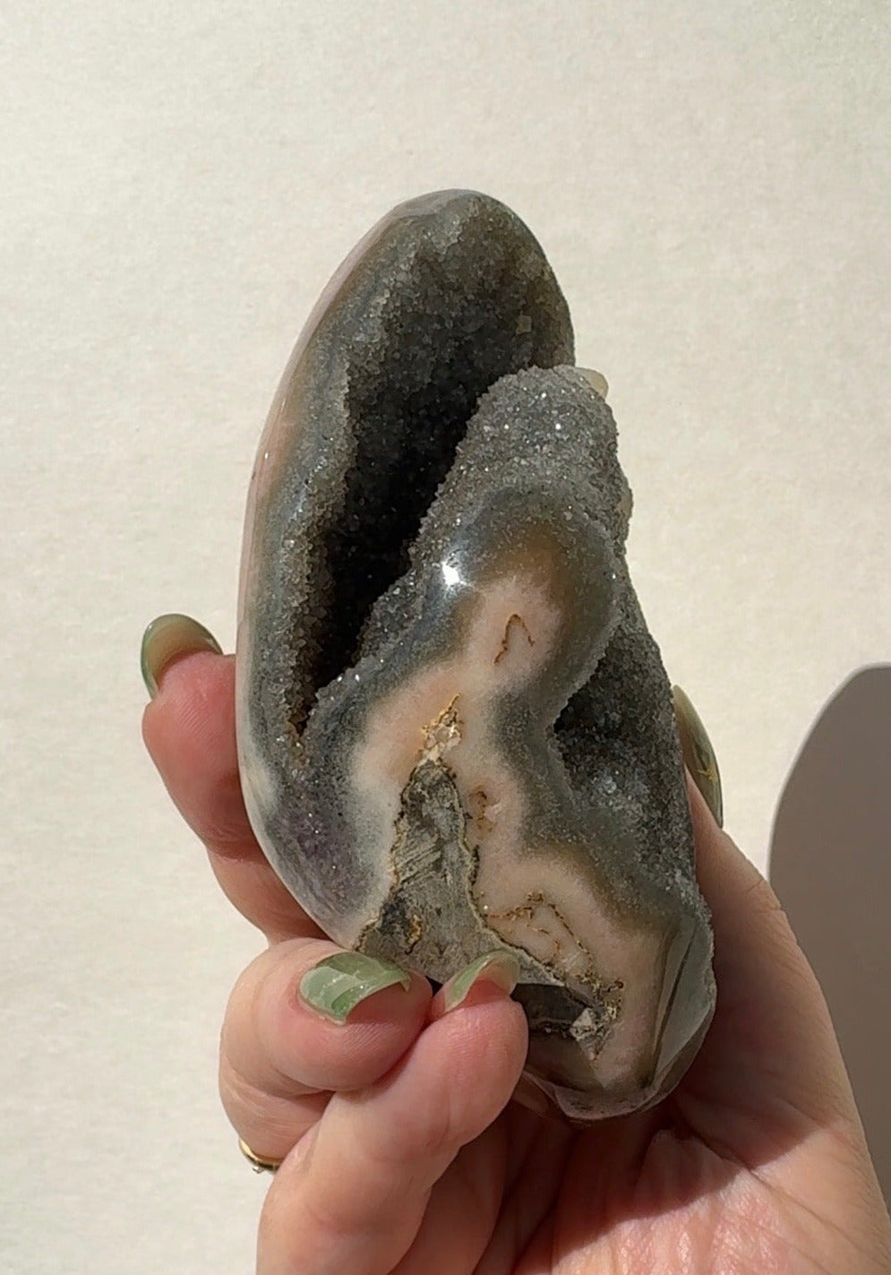 Uruguay Rainbow Amethyst with Calcite