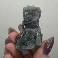 Black Chalcedony with Green Apophyllite