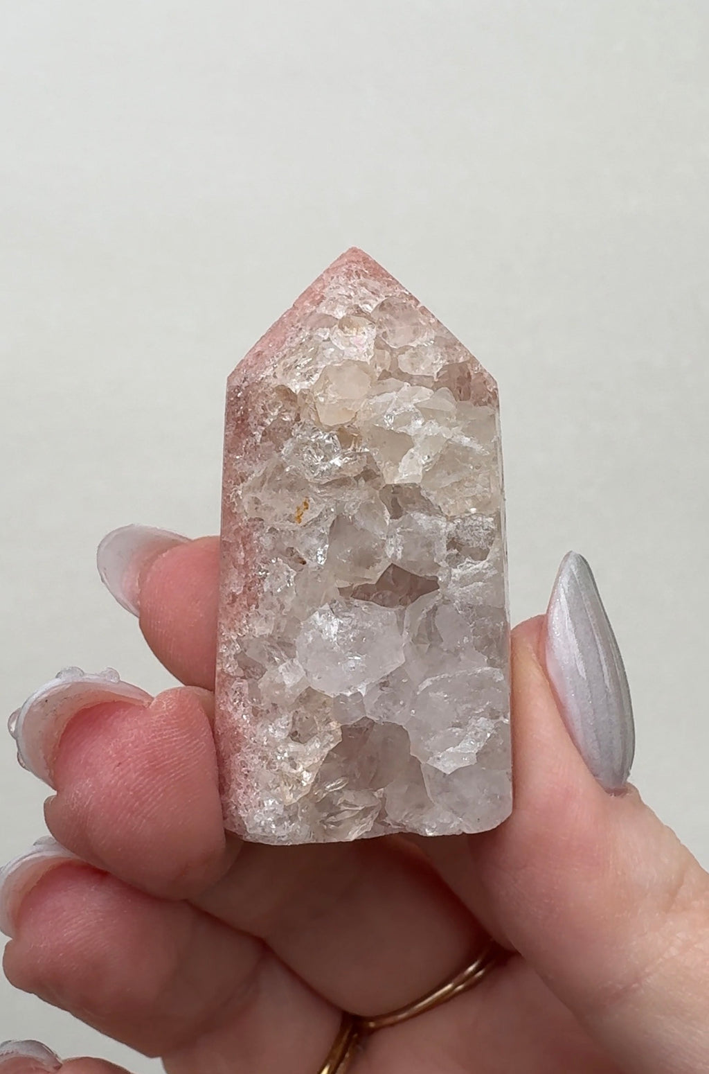High Quality Druzy Pink Amethyst Tower