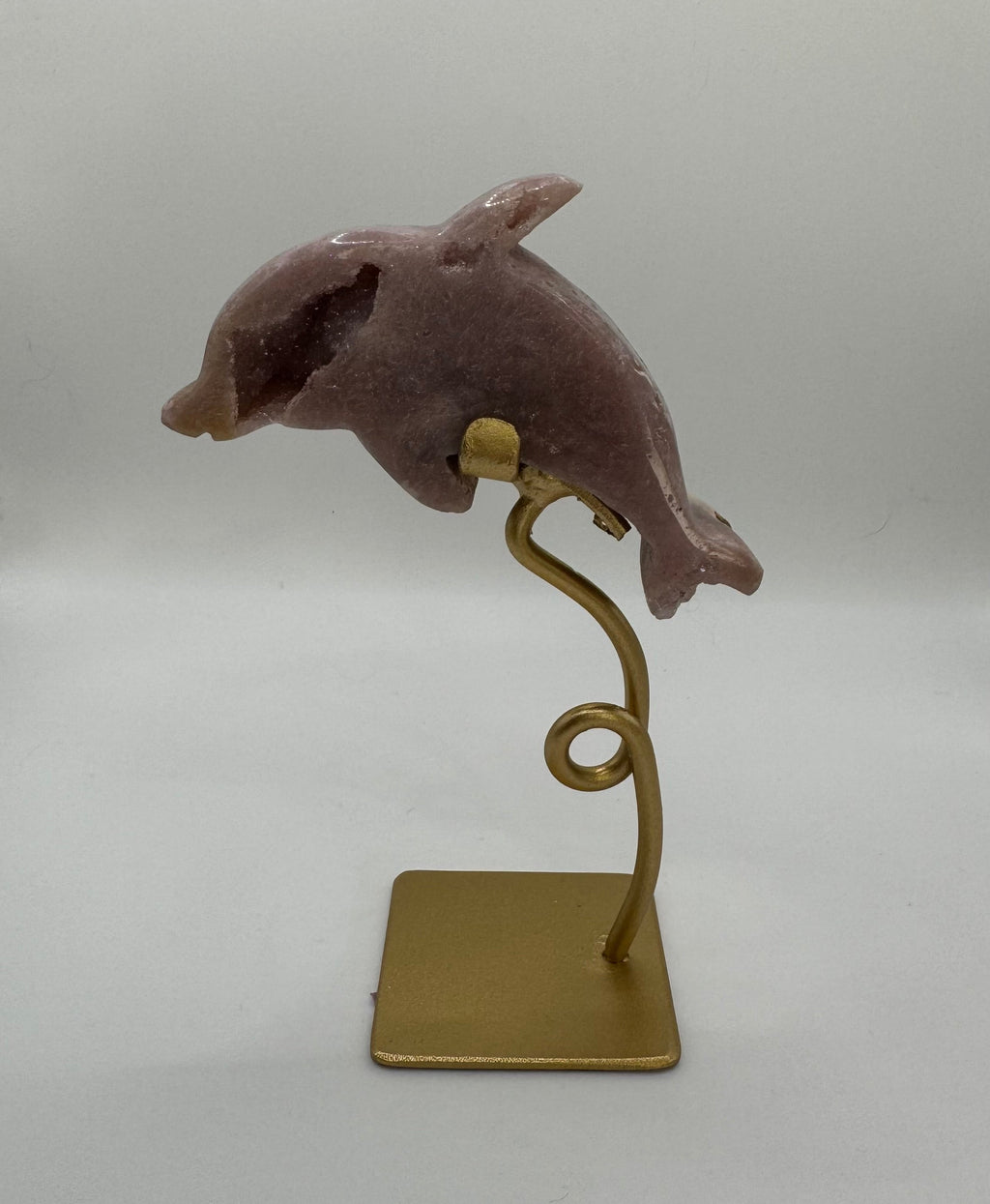 Druzy Pink Amethyst Dolphin