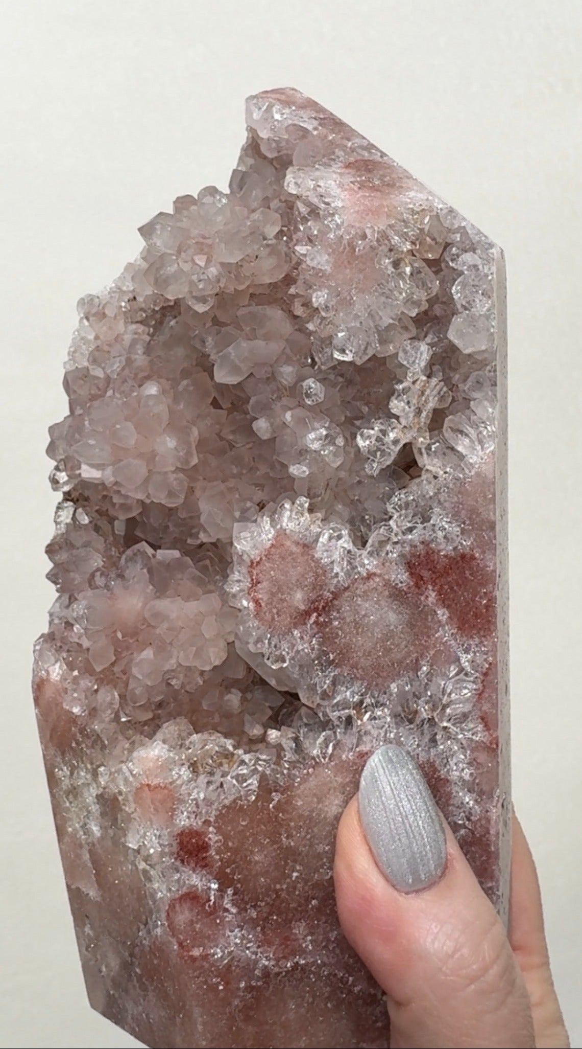High Quality Druzy Pink Amethyst Tower