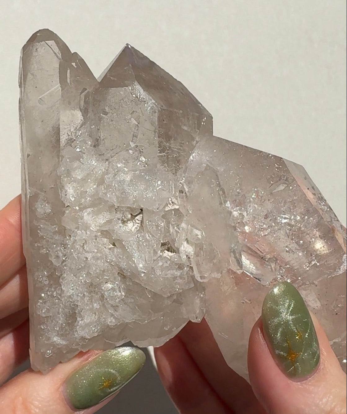 Quartz Cluster with Sugar Druzy
