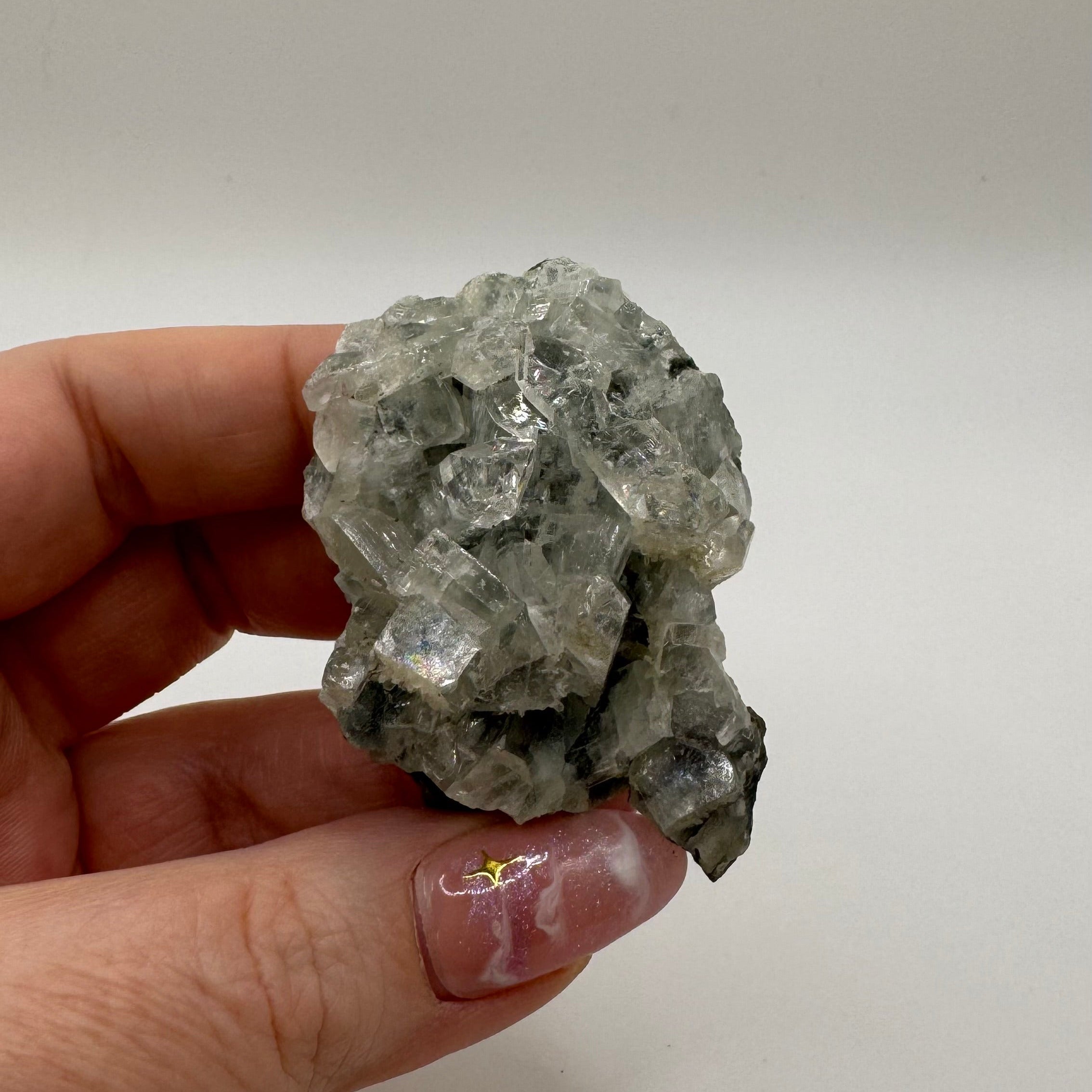 Black Chalcedony with Apophyllite
