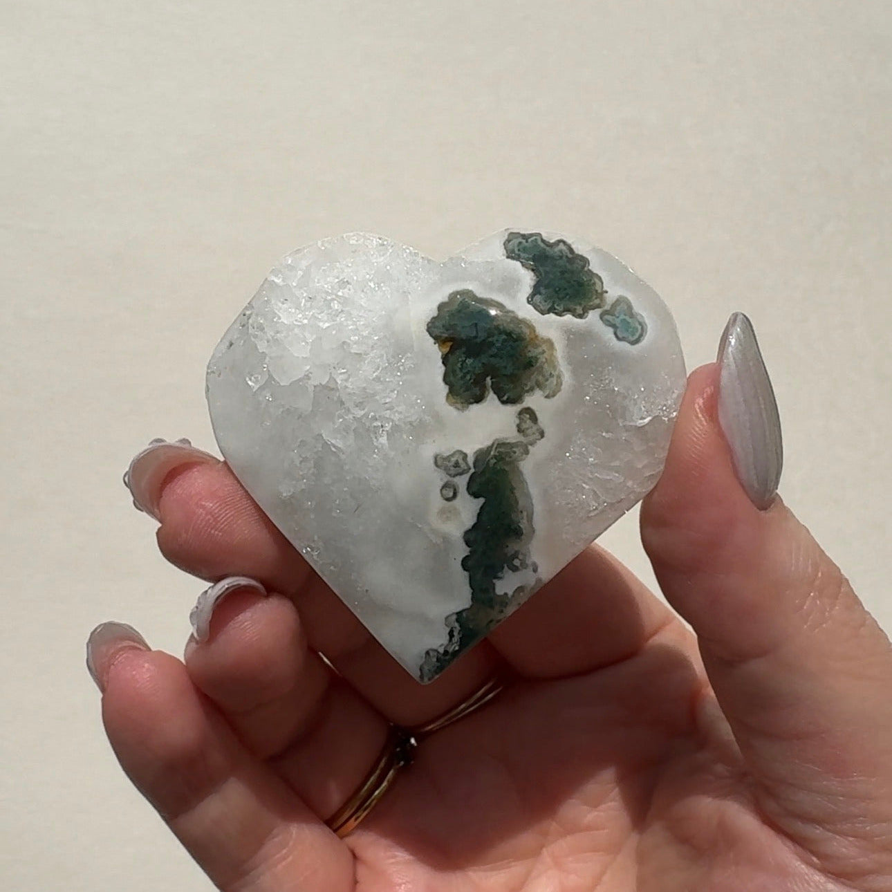 Moss Agate Heart