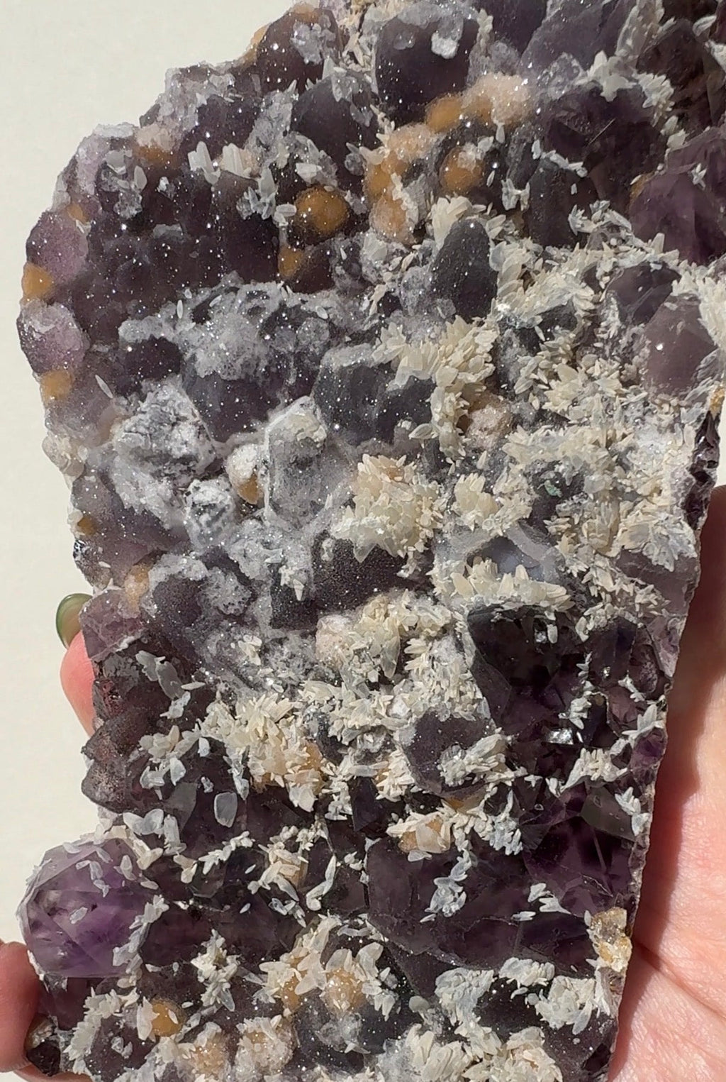 Sugar Amethyst with Calcite