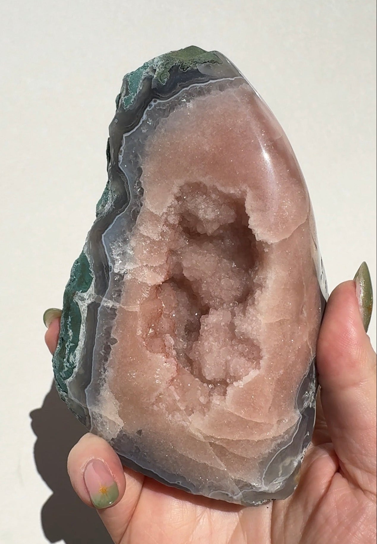 Druzy Pink Agate Freeform