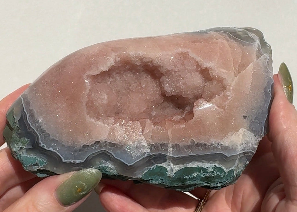 Druzy Pink Agate Freeform