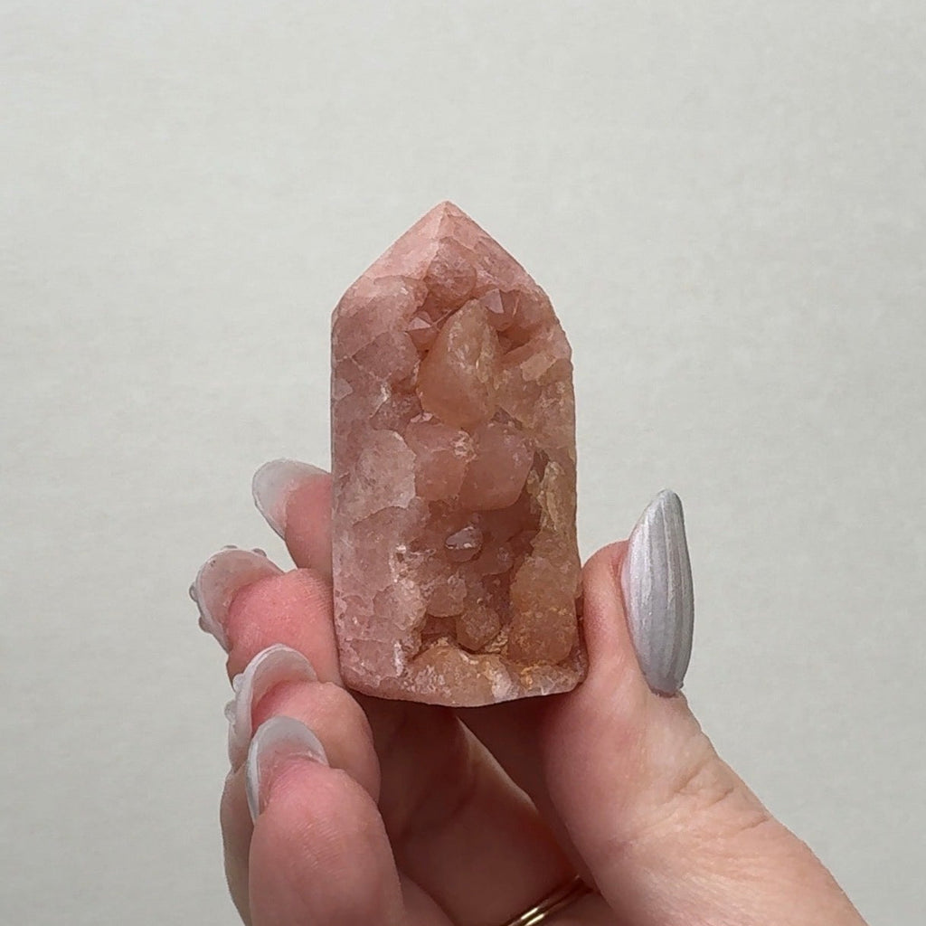 High Quality Druzy Pink Amethyst Tower