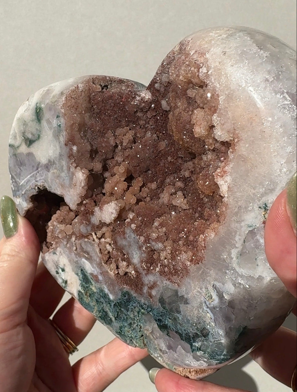 XL Druzy Pink Amethyst Heart