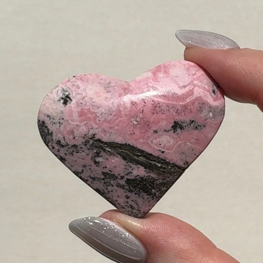 Peruvian Rhodonite Heart | L