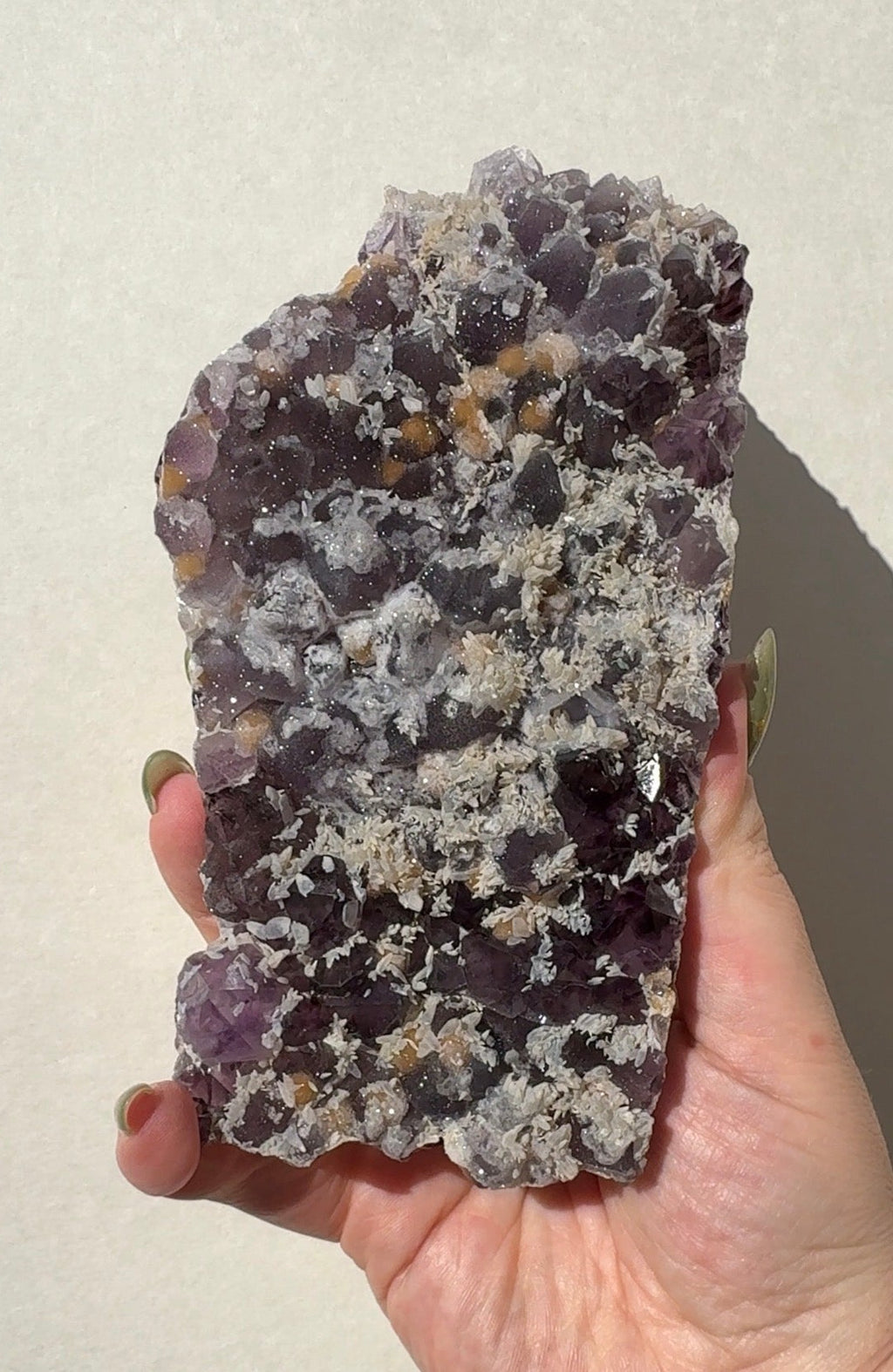 Sugar Amethyst with Calcite