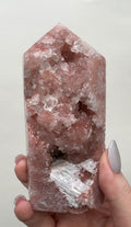 High Quality Druzy Pink Amethyst Tower