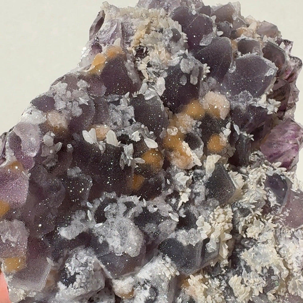 Sugar Amethyst with Calcite