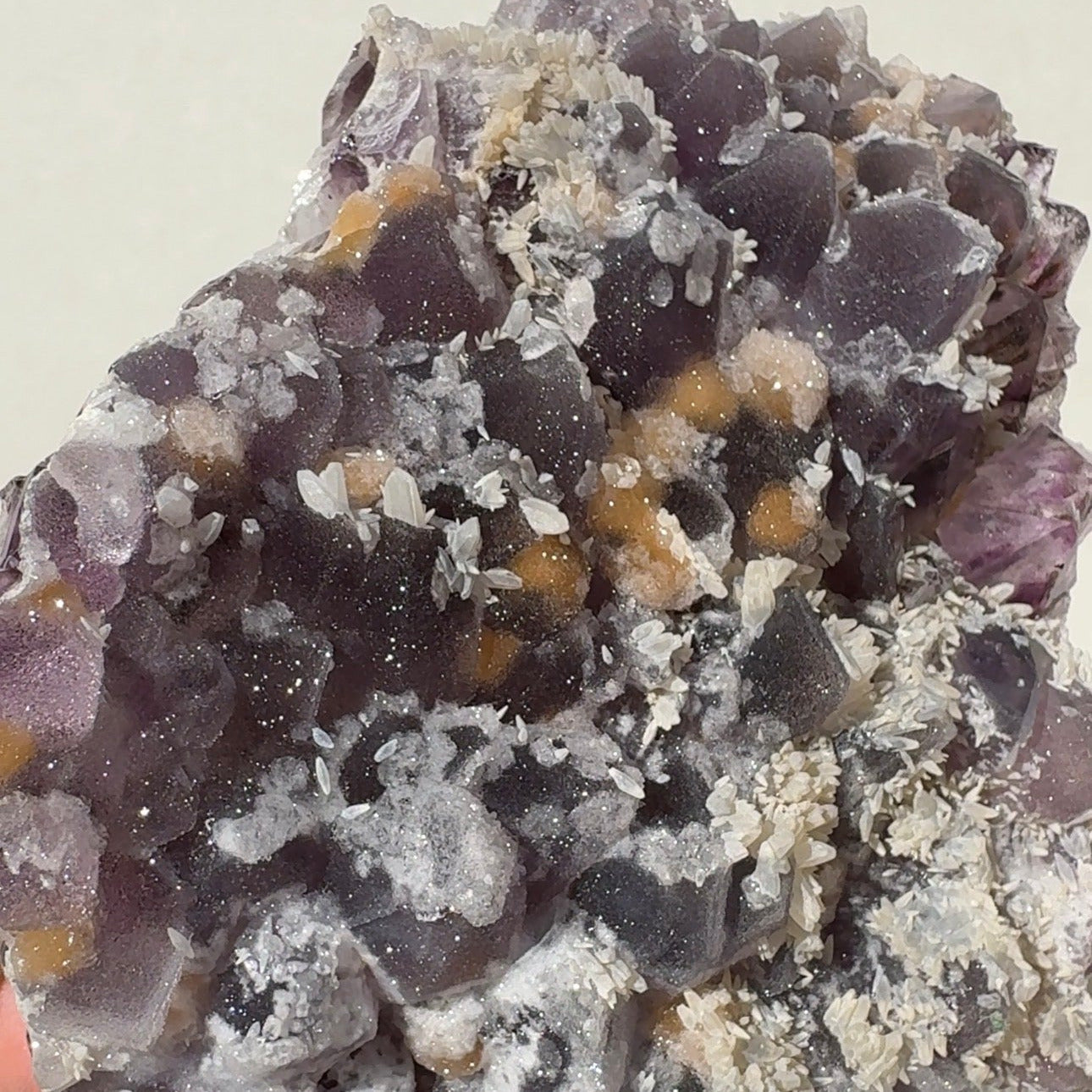 Sugar Amethyst with Calcite