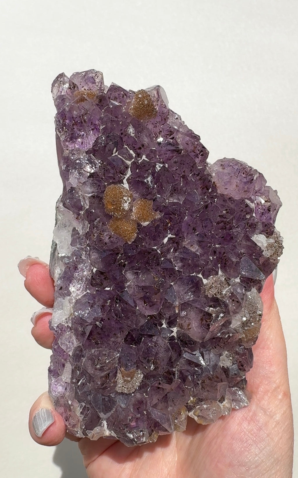 Druzy Purple Amethyst with Calcite