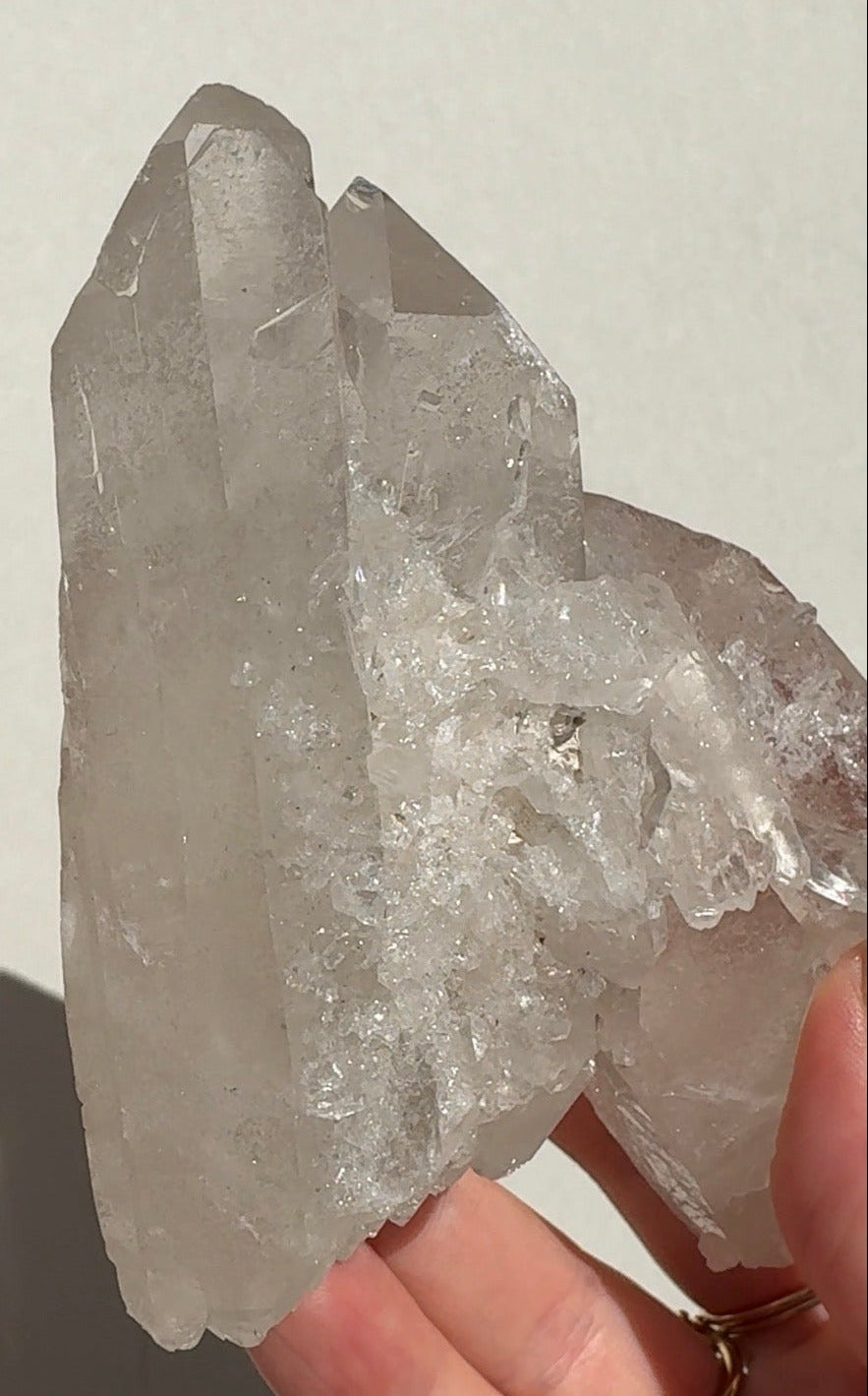 Quartz Cluster with Sugar Druzy