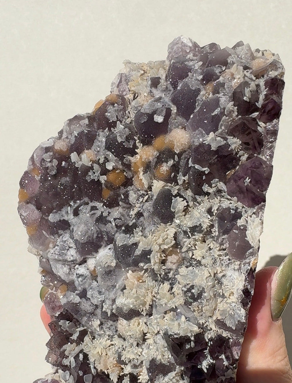 Sugar Amethyst with Calcite
