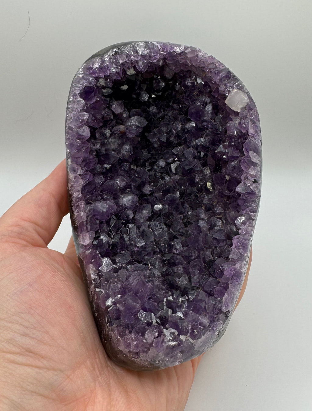 Uruguay Amethyst Cutbase with Calcite
