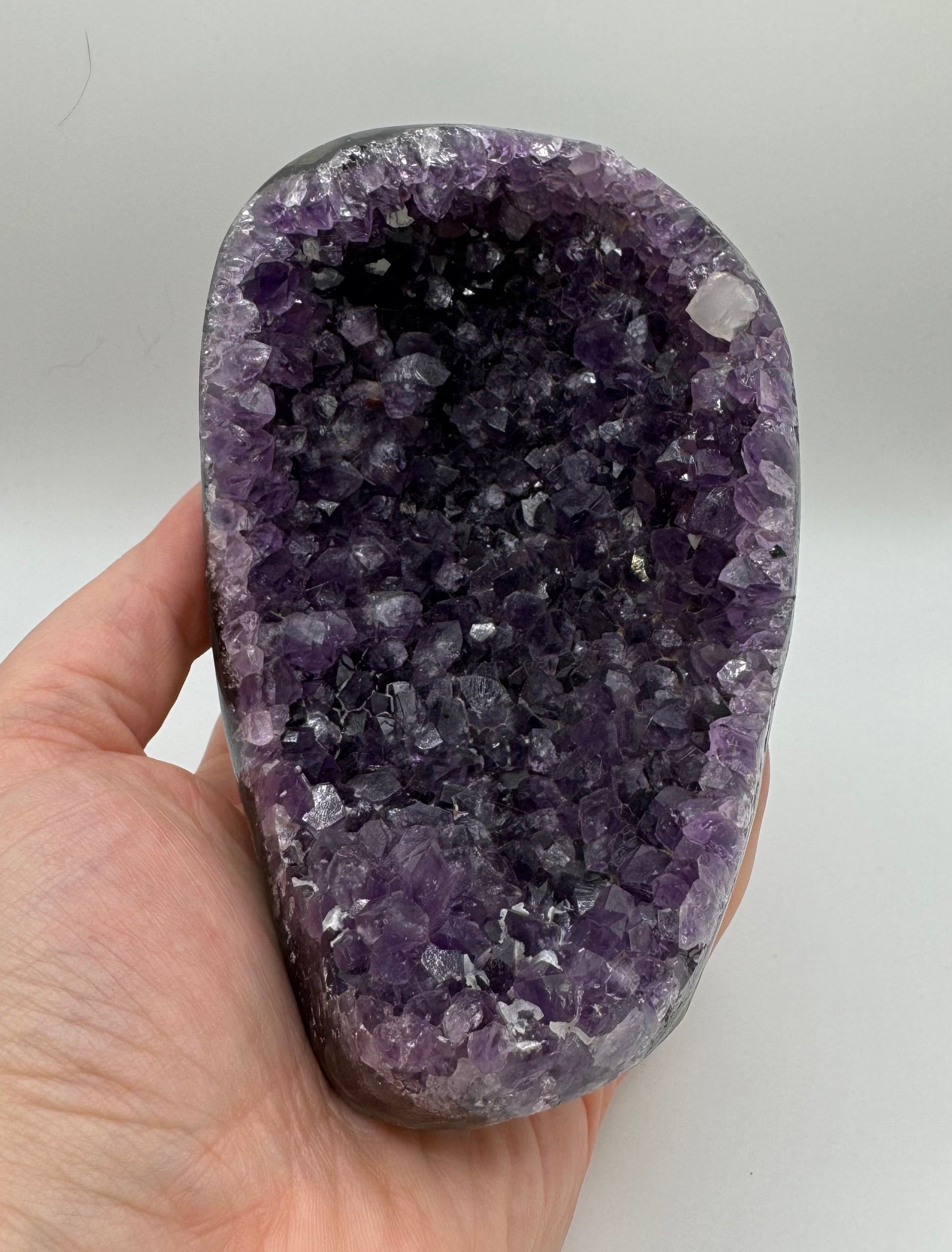 Uruguay Amethyst Cutbase with Calcite