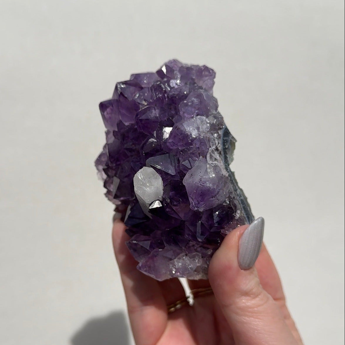 Purple Amethyst with Sugar Calcite Freeform