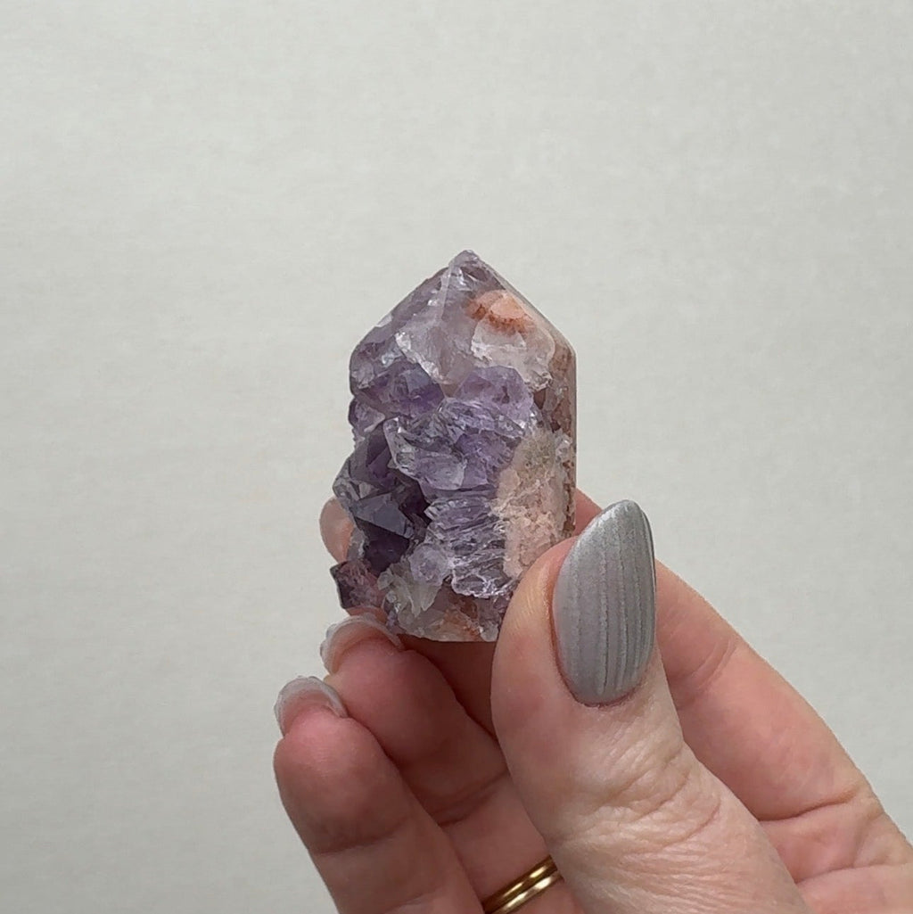 High Quality Druzy Pink Amethyst Tower