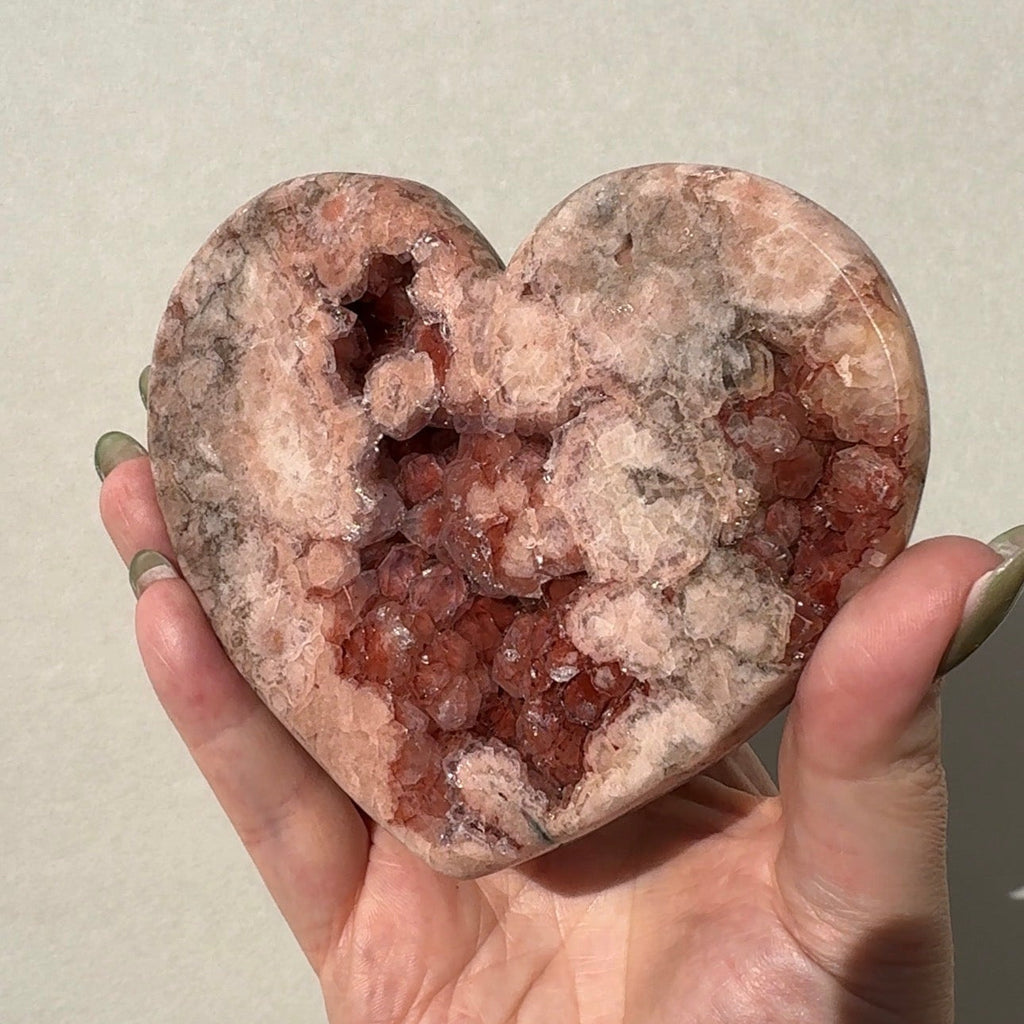 Druzy Pink Amethyst Heart