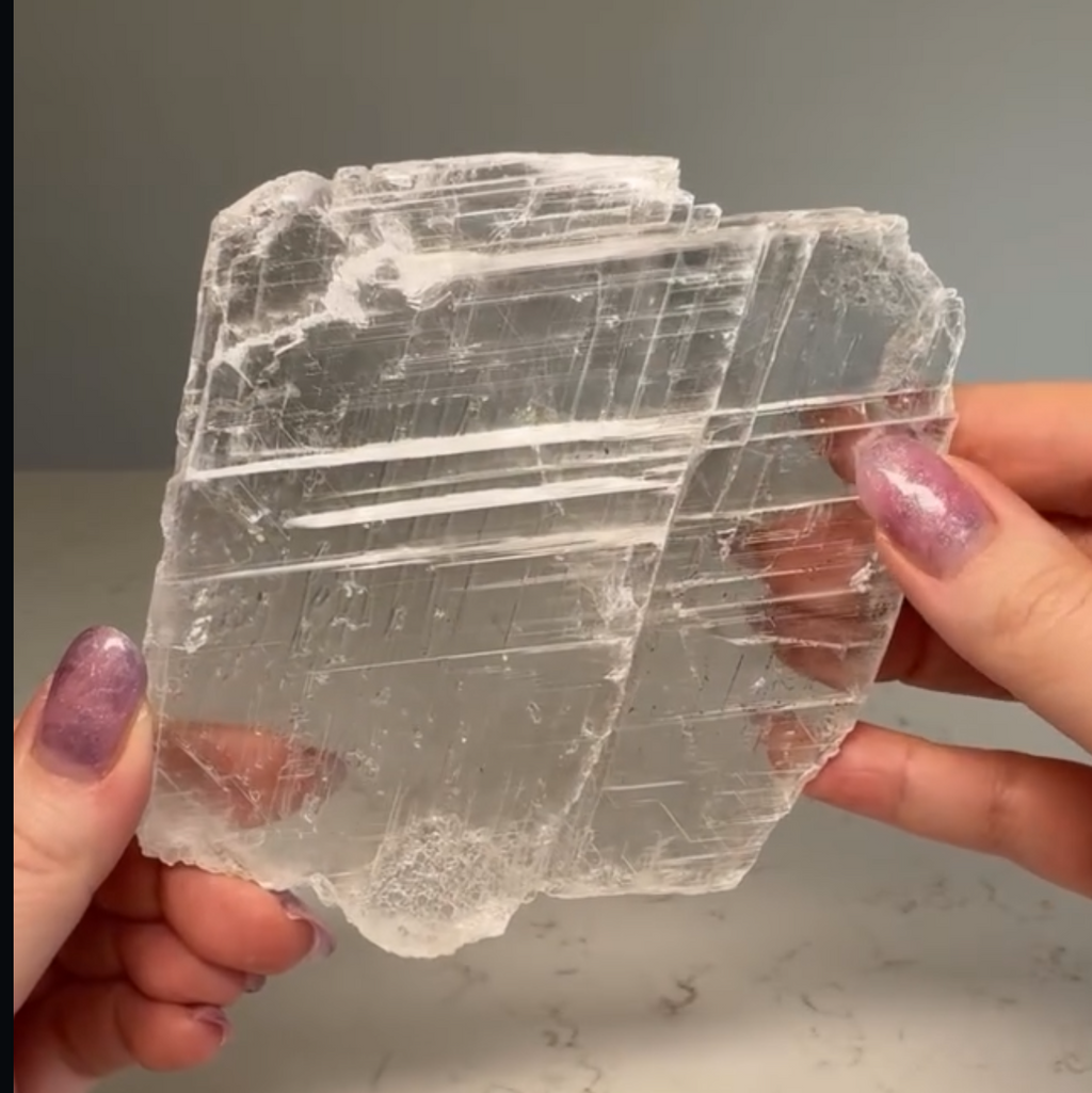 Clear Selenite Slab