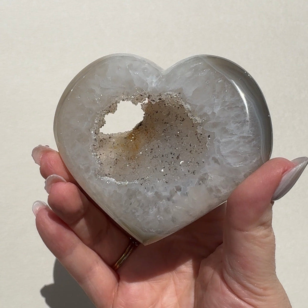 Druzy Agate Heart
