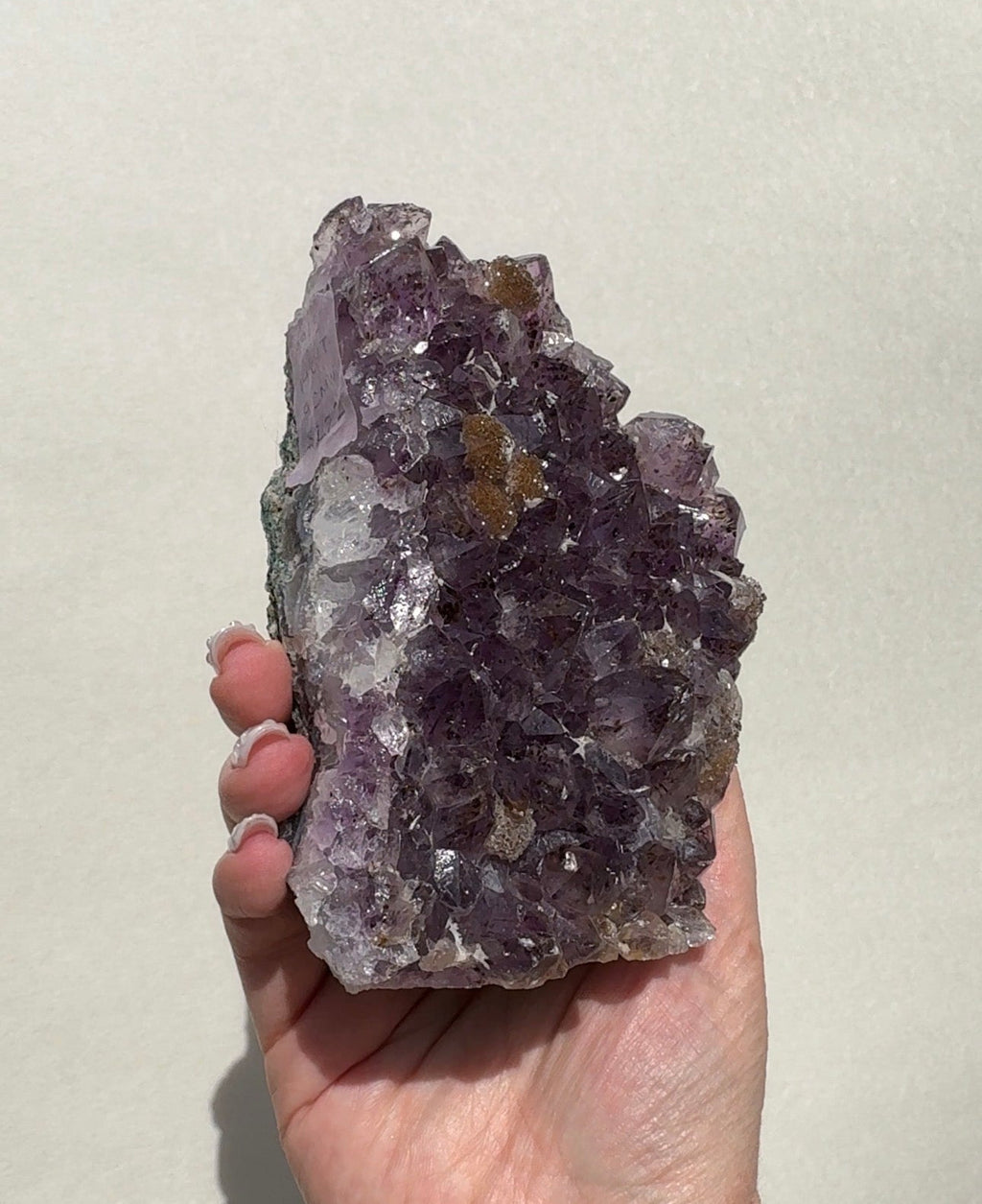 Druzy Purple Amethyst with Calcite