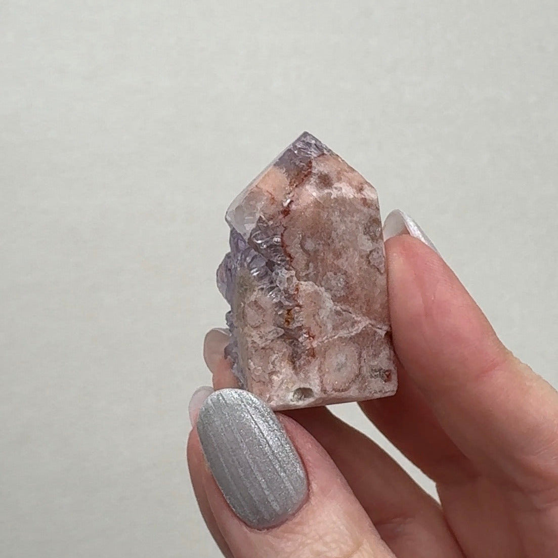 High Quality Druzy Pink Amethyst Tower